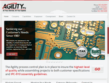 Tablet Screenshot of agilitymfg.com